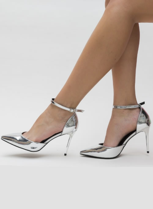Pantofi Argintii Eleganti Ieftini